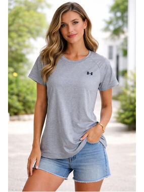 Women's Under Armour Gray Tech Short Sleeve Tee S
